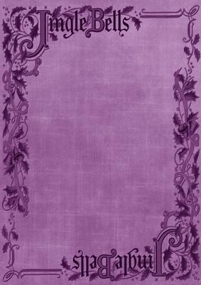 Purple Jingle Bells Christmas A4 Backing Paper