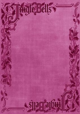 Cerise Jingle Bells Christmas A4 Backing Paper