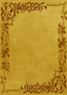 Gold Jingle Bells Christmas A4 Backing Paper
