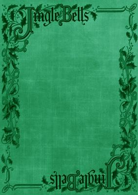 Dark Green Jingle Bells Christmas A4 Backing Paper