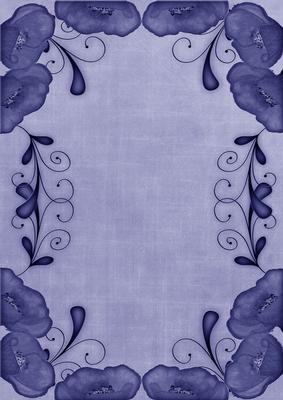 Blue Poppy Linen Swirl Edge A4 Backing Paper