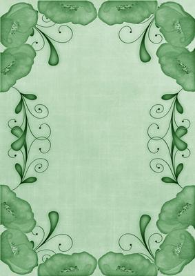 Mint Green Poppy Linen Swirl Edge A4 Backing Paper