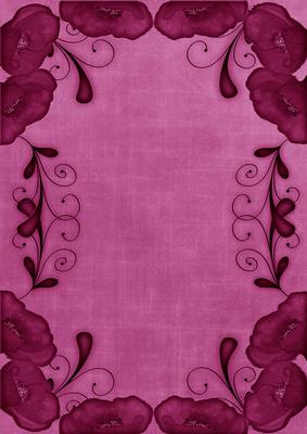 Cerise Poppy Linen Swirl Edge A4 Backing Paper