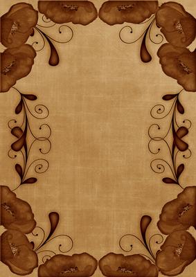 Vintage Tea Poppy Linen Swirl Edge A4 Backing Paper