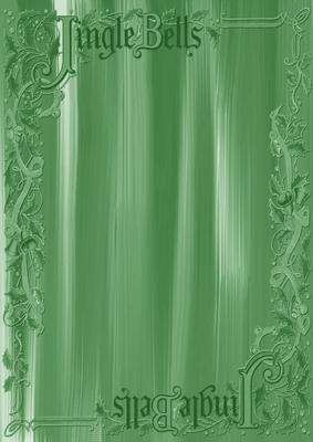 Mid Green Painted Jingle Bells A4 Backing Paper