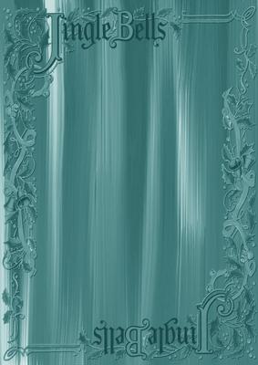 Dusky Teal Painted Jingle Bells A4 Backing Paper