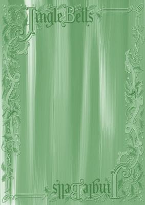 Mint Green Painted Jingle Bells A4 Backing Paper