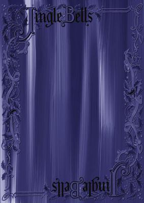 Dark Blue Painted Jingle Bells A4 Backing Paper