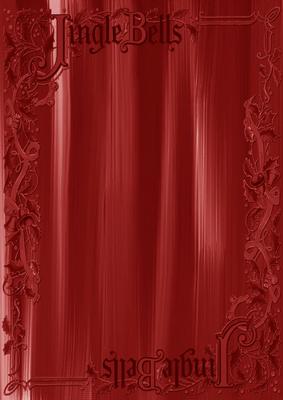 Dark Red Painted Jingle Bells A4 Backing Paper