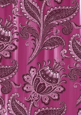 Cerise Big Floral Painted Wallpaper A4 Backing Paper