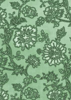 Mid Green Mini Floral Wallpaper A4 Backing Paper