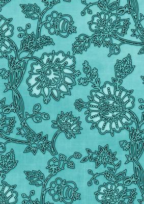 Teal Mini Floral Wallpaper A4 Backing Paper