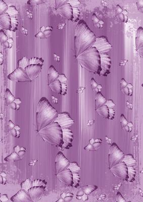 Lilac Painted Butterfly A4 Backing Paper