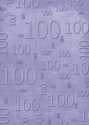 Blue Linen 100 Birthday A4 Backing Paper