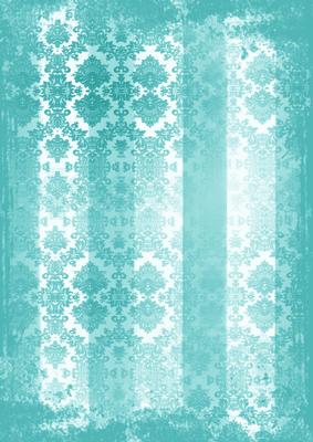 Teal Grunge Dolly Stripe Lace A4 Backing Paper