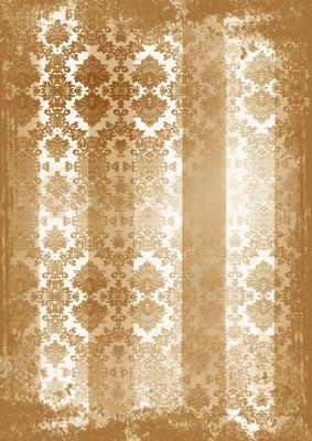 Vintage Tea Grunge Dolly Stripe Lace A4 Backing Paper