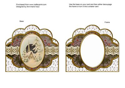 Pretty Church Black Anglaise Scallop Card Base Frame