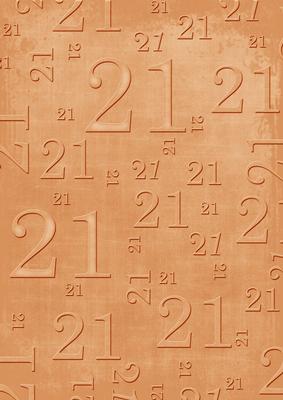 Burnt Orange Linen 21 Birthday A4 Backing Paper