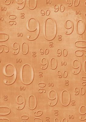 Burnt Orange Linen 90 Birthday A4 Backing Paper