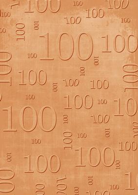 Burnt Orange Linen 100 Birthday A4 Backing Paper