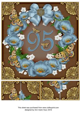 Teal Chocolate Poppy 95 Ring 8in Picture Sheet