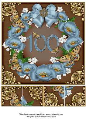 Teal Chocolate Poppy 100 Ring 8in Picture Sheet