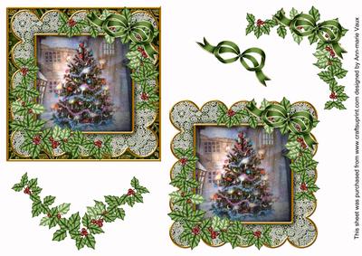 How My Tree Looks Holly Scallop 3D Decoupage Step by Step