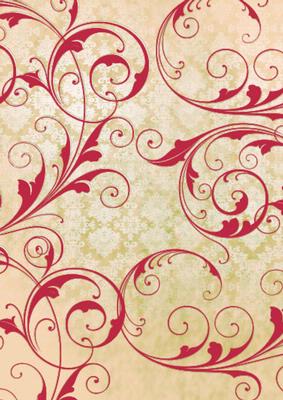 Christmas Poinsettia Swirls Backing Paper