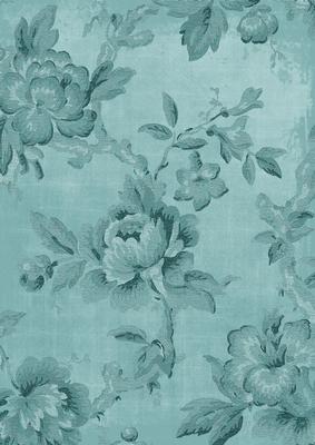 Smokey Teal Textured Roses A4 Backing Paper