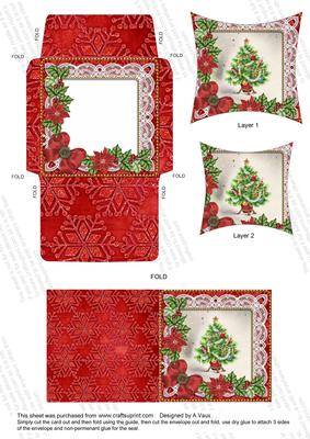 Elegant Tree Red Card Envelope Pointy Stacker Aio