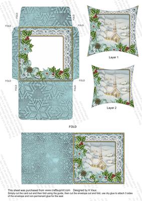 New Church Teal Card Envelope Pointy Stacker Aio