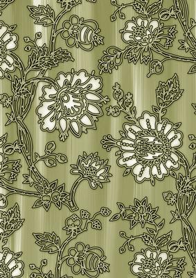 Olive Painted Mini Floral Wallpaper A4 Backing Paper