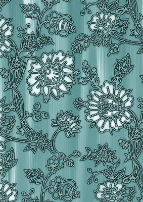Dusky Teal Painted Mini Floral Wallpaper A4 Backing Paper