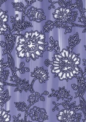 Blue Painted Mini Floral Wallpaper A4 Backing Paper