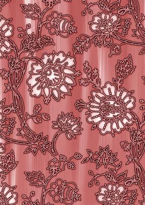 Red Painted Mini Floral Wallpaper A4 Backing Paper