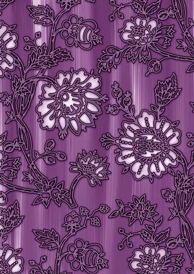 Purple Painted Mini Floral Wallpaper A4 Backing Paper