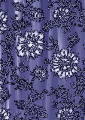 Dark Blue Painted Mini Floral Wallpaper A4 Backing Paper