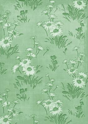 Mid Green Daisy Ramble A4 Backing Paper