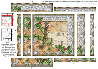 Winter Tale Silver Poinsettia 5in Spiral Edge Stacker