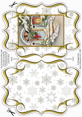 Christmas Door Fancy Bracket Card