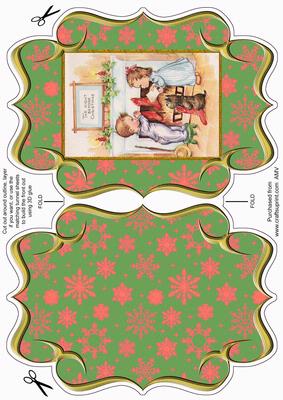 Night Before Christmas Fancy Bracket Card