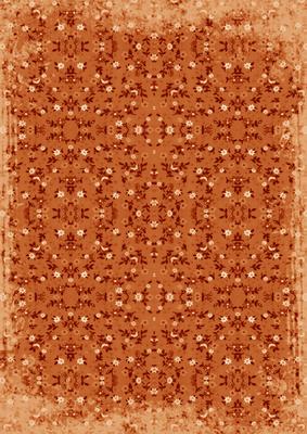 Burnt Orange Ditsy Flower Print A4 Backing Paper