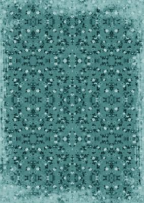 Dusky Teal Ditsy Flower Print A4 Backing Paper
