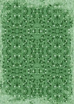 Mid Green Ditsy Flower Print A4 Backing Paper