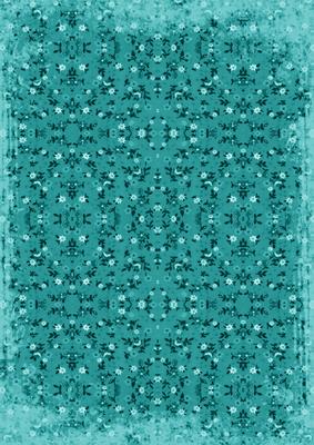 Teal Ditsy Flower Print A4 Backing Paper