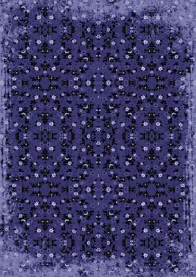 Dark Blue Ditsy Flower Print A4 Backing Paper