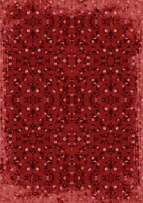 Dark Red Ditsy Flower Print A4 Backing Paper