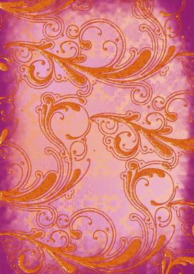 Christmas Snow Covered House Swirls Backing Paper