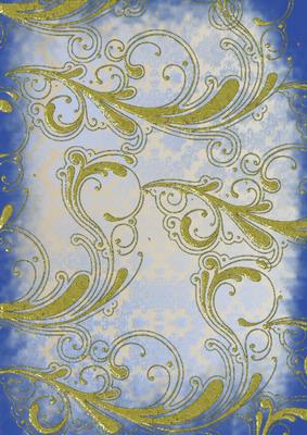 Christmas Blue Bauble Swirl Backing Paper