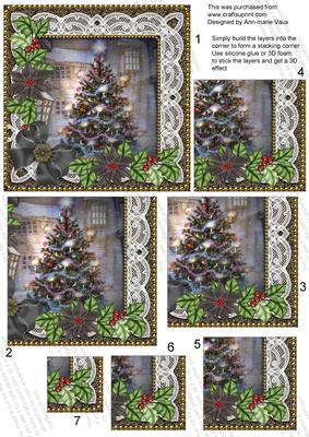 My Tree Black Poinsettia 5in One Corner Stacker